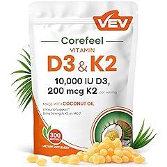 VEV Vitamin D3 K2 10000 IU Supplement