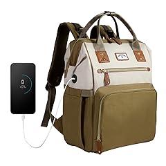 SUPROMOMI Diaper Bag Backpack Beige Khaki