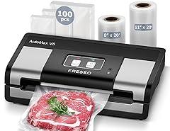 FRESKO Vacuum Sealer Machine, Silver Black