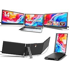 Cevaton Laptop Screen Extender, 14" FHD Triple Monitor