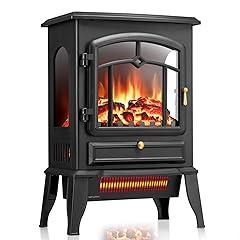 ZAFRO Electric Fireplace Heater with Adjustable Brightness