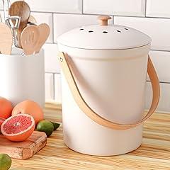 Beautiful Kitchen Compost Bin Beige