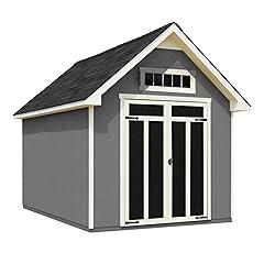 Handy Home Products Tribeca 10x12 Wooden Storage Shed with Floor