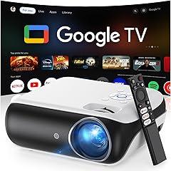 HAPPRUN Google TV Projector with WiFi and Bluetooth