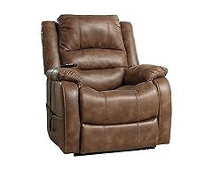 Ashley Yandel Power Lift Recliner Brown