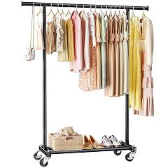 JIEJIERUI Rolling Garment Rack with Wheels