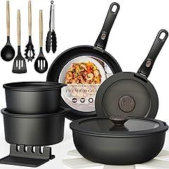 Astercook Non-Stick Cookware Set with Detachable Handles