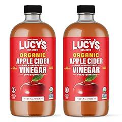 Lucy's Organic Raw Apple Cider Vinegar, 34oz (2 Pack)