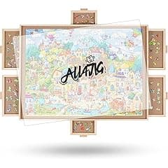 ALL4JIG Rotating Puzzle Board with Drawers