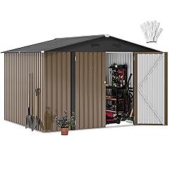 DWVO Large Metal Outdoor Storage Shed