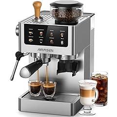 AIRMSEN Espresso Machine with Grinder and Frother
