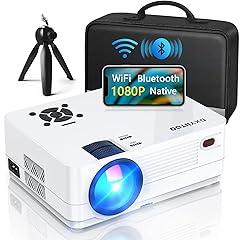 Dxyiitoo Native 1080P WiFi Bluetooth Projector