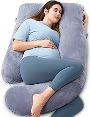 Momcozy U Shaped Maternity Pillow, Grey