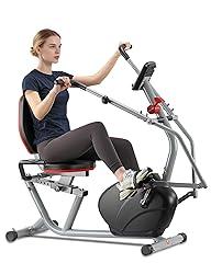 ECHANFIT Recumbent Exercise Bike with Arm Exerciser