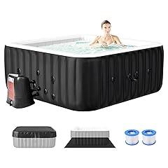 Glonerle 4-6 Person Square Inflatable Hot Tub