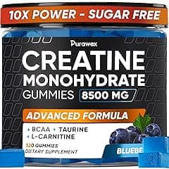 Purawex Creatine Gummies 8500mg, Blueberry Flavor