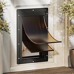PETCOMING Plastic Dog Door with Magnetic Flaps