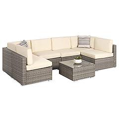 Best Choice 7-Piece Outdoor Wicker Patio Set
