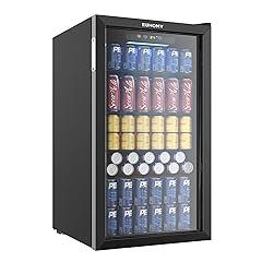 Euhomy Mini Fridge, 125 Can Glass Door