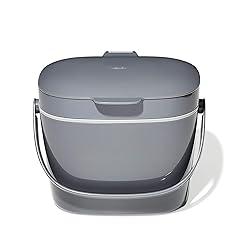 OXO Indoor Compost Bin, 1.75 Gallon, Charcoal