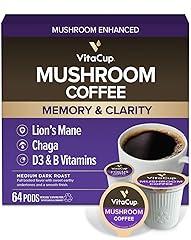 VitaCup Focus Mushroom Coffee Pods, 64 Ct