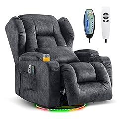 DRMBOOK Velvet Grey Power Recliner Chair