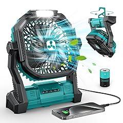 ONLYNEW Portable Rechargeable Fan with LED Lantern