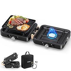 OGERY 2-Burner Foldable Camping Stove with Griddle