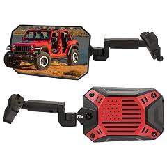 Joytutus Red Side Mirrors for Wrangler/Gladiator