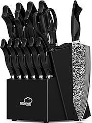 Amorston Kitchen Knife Set with Sharpener