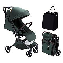 MAMAZING Lightweight Travel Stroller, Carbon Fiber, Green