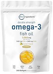 Omega 3 Fish Oil Softgels 3,000mg