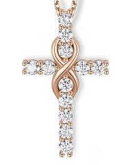 MomentWish Moissanite Cross Necklace