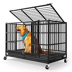 LEVELEVE Indestructible Dog Crate with Lockable Wheels