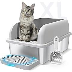 Suzzipaws XL Stainless Steel Cat Litter Box