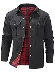 Flygo Men's Flannel Lined Western Jacket