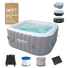 WEJOY Inflatable Hot Tub Spa 61x61 Inch