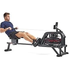 Sunny Health & Fitness Obsidian Surge Smart Water Rower