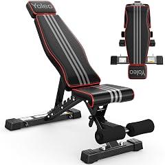 Yoleo Adjustable Foldable Weight Bench