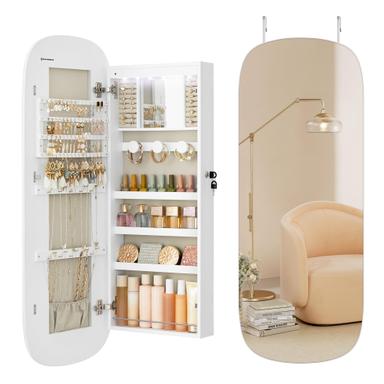 mirror with jewelry storage