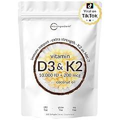 Micro Ingredients Vitamin D3 10000 IU Plus K2