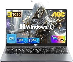 AOC 15.6" Full HD Laptop N97 16GB 512GB