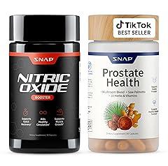 Snap Supplements Prostate Health Support & Nitric Oxide Booster Bundle