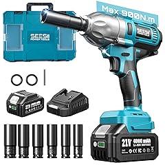 Seesii Cordless Impact Wrench 800N.m 1/2 Inch