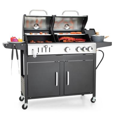 gas and charcoal grill