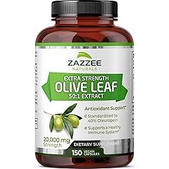 Zazzee Olive Leaf Extract 20,000 mg, 150 Vegan