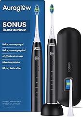 Auraglow Sonus Electric Toothbrush with Travel Case