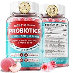 NEVISS Sugar Free Probiotic & Prebiotic Gummies