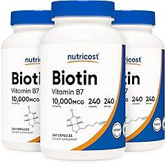 Nutricost Biotin 10,000mcg, 240 Count, Non-GMO, Gluten Free