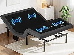 Pipishell Adjustable Queen Bed Frame with Massage